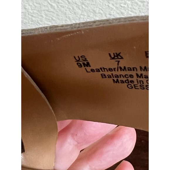 Franco Sarto Womens Snakeskin Print Sandals 9M Slingback Buckle Strap Open Toe D - Picture 7 of 10